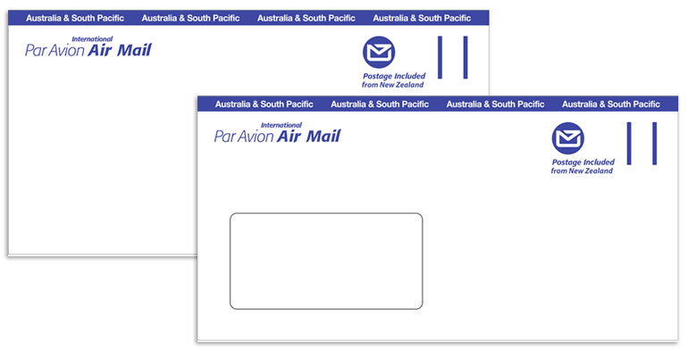 international postage included envelopes